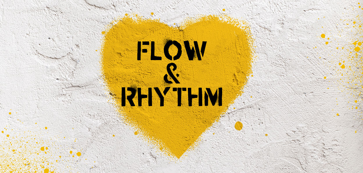Image of flow and rhythm of a heart